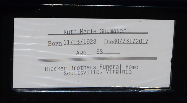 Ruth Marie Shumaker