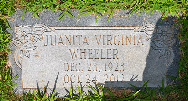 Juanita Virginia Wheeler Gravestone