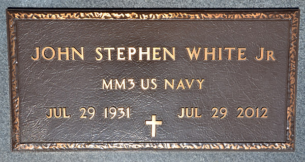 John Stephen White, Jr., Gravestone