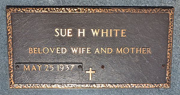 Sue H. White Gravestone 