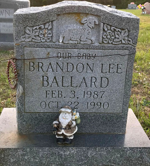 Brandon Lee Ballard Gravestone, Scottsville Cemetery