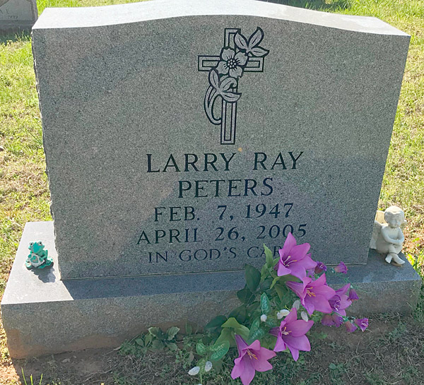 Larry Ray Peters Gravestone, Scottsville Cemetery
