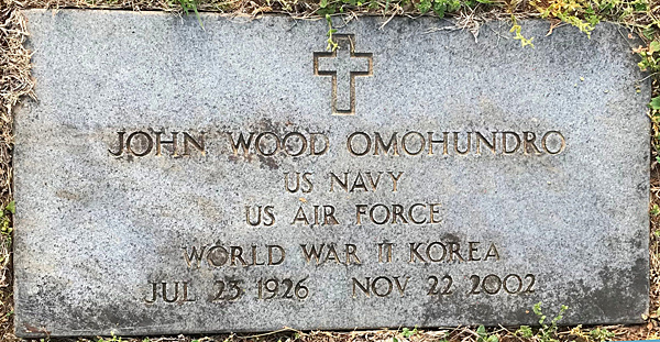 John Wood Omohundro Gravestone