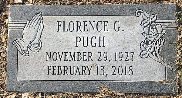 Florence Goodman Pugh Gravestone, Scottsville Cemetery