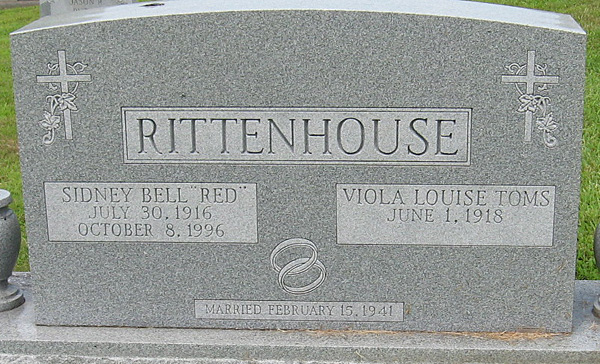 Sidney Bell 'Red' Rittenhouse and Viola Louise Toms Rittenhouse