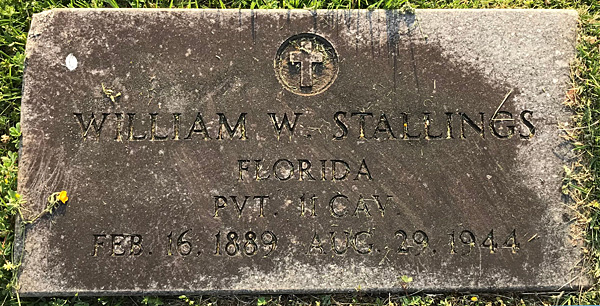 William W. Stallings Gravestone, Scottsville Cemetery