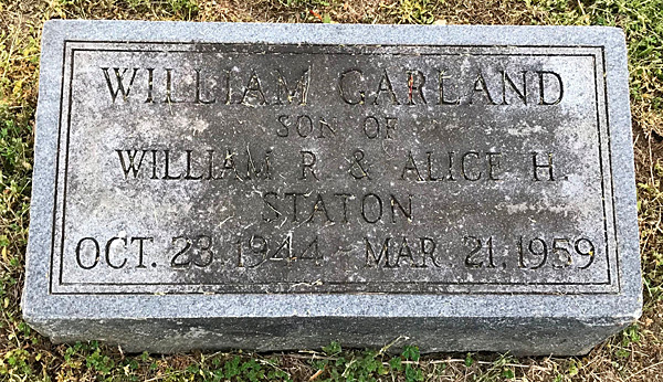 William Garland Staton Gravestone, Scottsville Cemetery