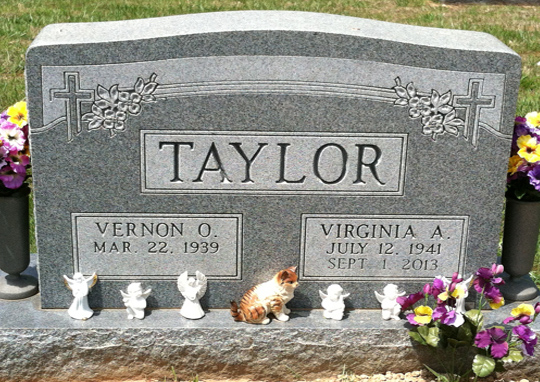 Vernon O. Taylor and Virginia Ann Ragland Gravestone, Scottsville Cemetery