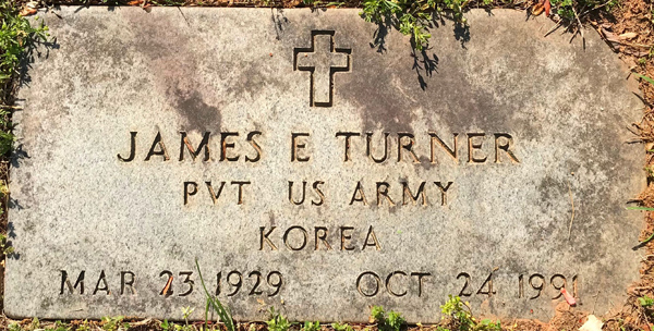 James E. Turner Gravestone