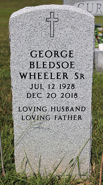 George Bledsoe Wheeler, Sr., Gravestone, Scottsville Cemetery