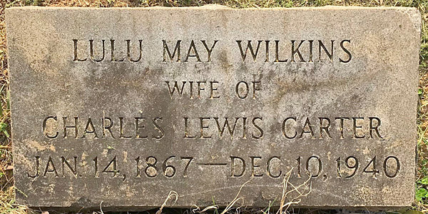Lula May Wilkins Carter Gravestone