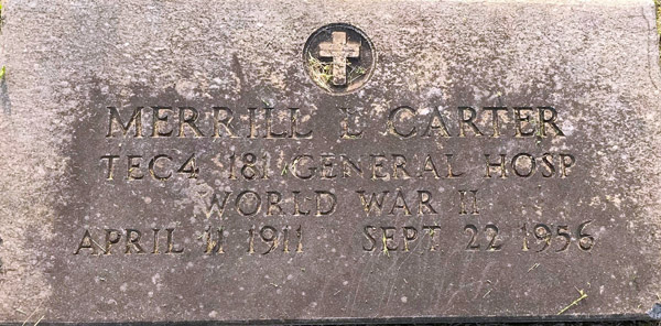 Merrill L. Carter, Scottsville Cemetery