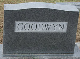 Goodwyn Family Gravestone