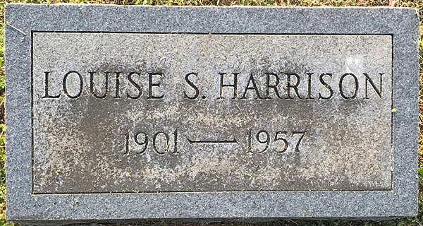 Louise S. Harrison Gravestone, Scottsville Cemetery