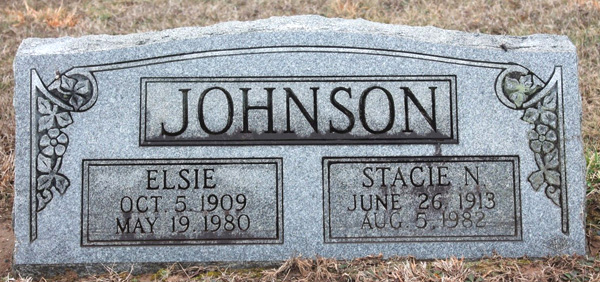 Elsie Johnson and Stacie N. Johnson Gravestone
