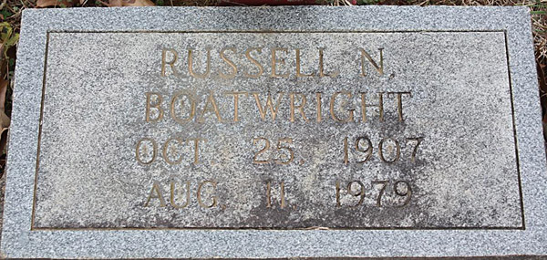 Russell N. Boatwright Gravestone