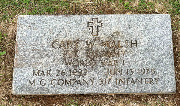 Cary W. Walsh Gravestone