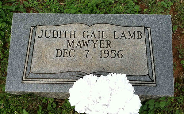 Judith Gail Lamb Mawyer Gravestone