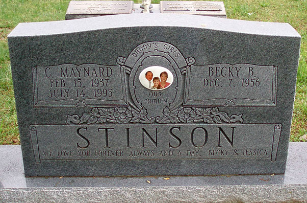 C. Maynard Stinson and Becky B. Stinson Gravestone