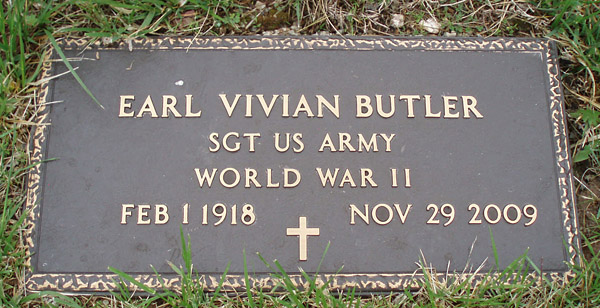 Earl Vivian Butler Gravestone
