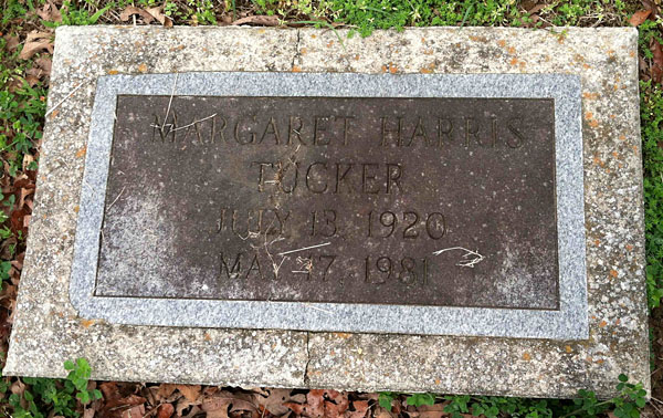 Margaret Harris Tucker Gravestone