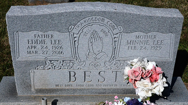 Eddie Lee Best and Minnie Lee Best, Antioch Baptist Church Cemetery