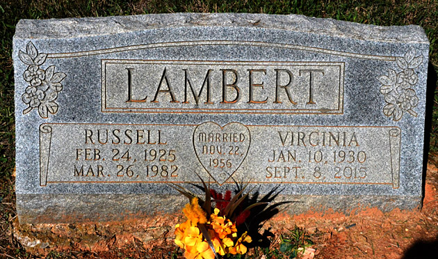 Russell Lambert and Virginia Lambert, Antioch Baptist Church Cemetery
