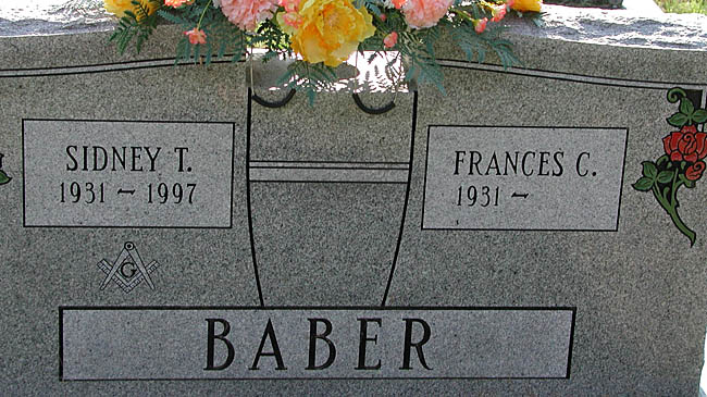 Sidney T. Baber and Frances C. Baber, Centenary United Methodist Church Cemetery