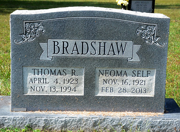 Thomas R. Bradshaw and Neoma Self Bradshaw, Centenary United Methodist Church