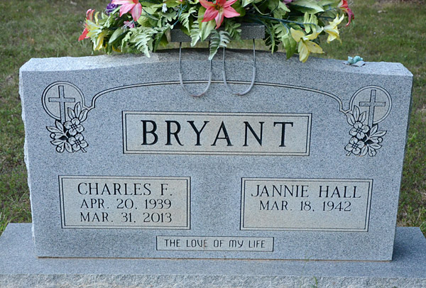 Charles F. Bryant and Jannie Hall Bryant, Centenary United Methodist Church Cemetery