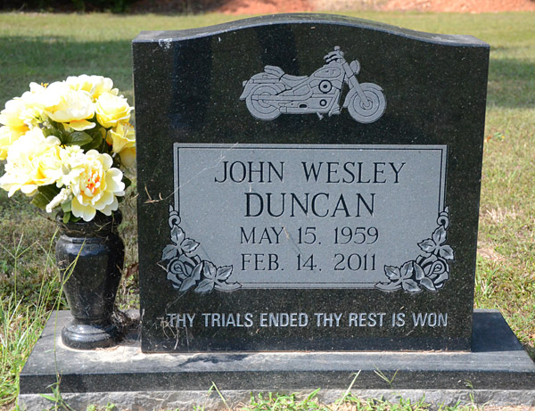 John Wesley Duncan, Centenary United Methodist Church Cemetery