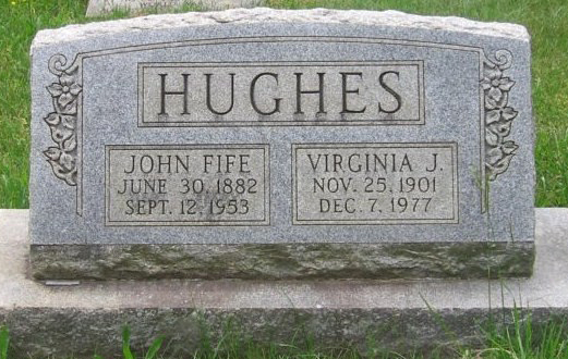 John Fife Hughes and Virginia J. Hughes, Centenary United Methodist Church Cemetery