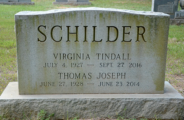 Thomas Joseph Schilder and Virginia Tindall Schilder, Centenary United Methodist Church Cemetery