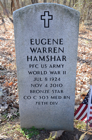 Eugene Warren Hamshar Gravestone, Christ Church Cemetery