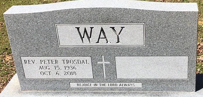 Peter Trosdal Way Gravestone, Christ Church Episcopal Cemetery