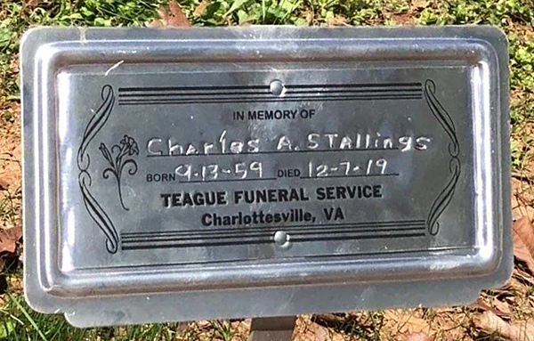 Charles A. Stallings Gravestone, Christ Church Episcopal Cemetery