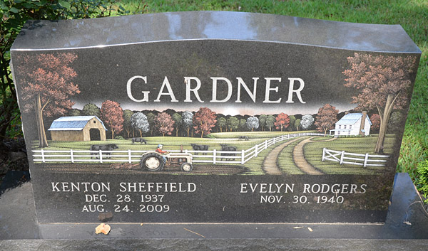 Kenton Sheffield Gardner and Evelyn Rodgers Gardner  Gravestone, Mt. Pleasant Baptist Church Cemetery