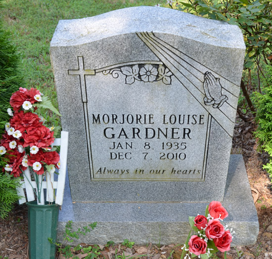 Morjorie Louise Gardner Gravestone, Mt. Pleasant Baptist Church Cemetery