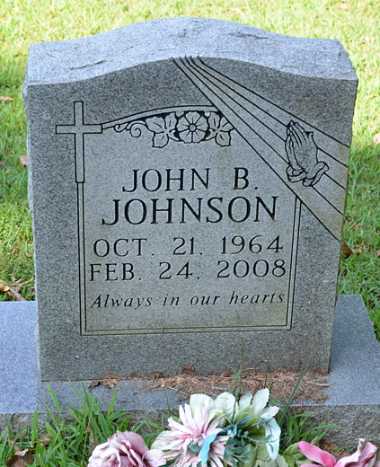 John B. Johnson Gravestone, Mt. Pleasant Baptist Church Cemetery