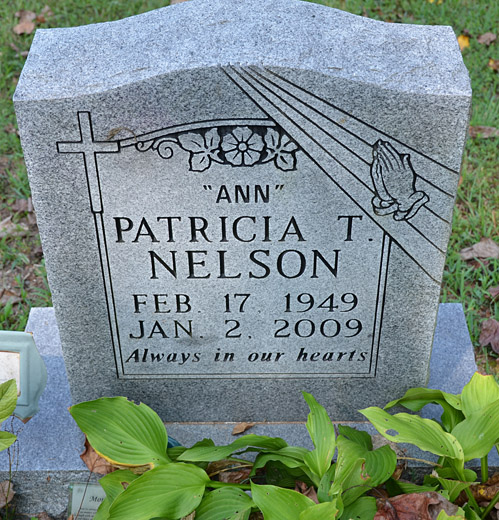 Patricia T. Nelson Gravestone, Mt. Pleasant Baptist Church Cemetery