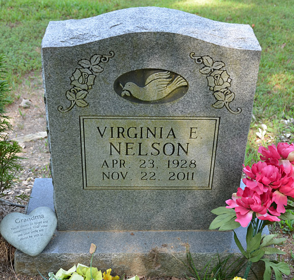 Virginia E. Nelson Gravestone, Mt. Pleasant Baptist Church Cemetery