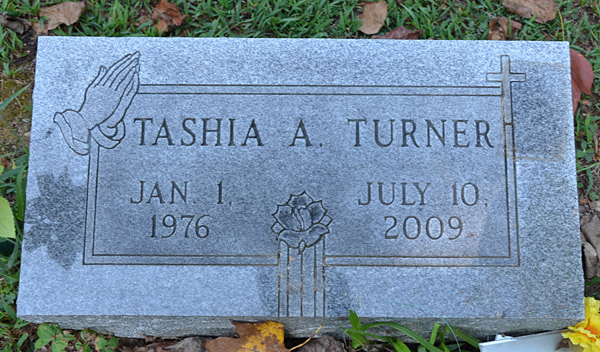 Tashia A. Turner Gravestone, Mt. Pleasant Baptist Church Cemetery