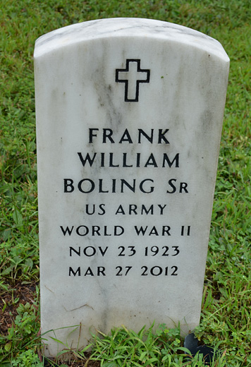 Franklin William Boling, Sr., Gravestone, New Green Mountain Baptist Church Cemetery, Esmont, VA