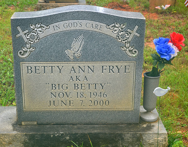 Betty Ann Frye, New Green Mountain Baptist Church Cemetery