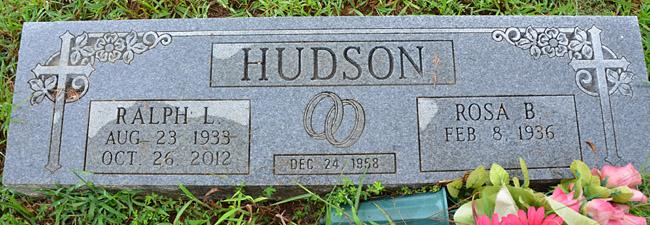 Ralph L. Hudson and Rosa B. Hudson, New Hope Baptist Church Cemetery