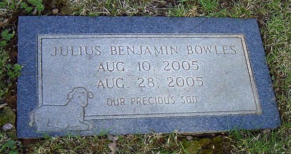 Julius Benjamin Bowles, St. George Catholic Church Cemetery
