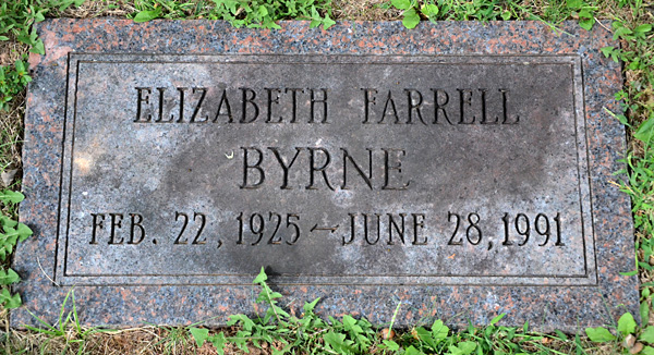 Elizabeth Farrell Byrne, St. George Catholic Church Cemetery