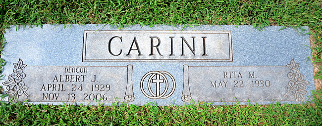 Albert J. Carini and Rita M. Carini, St. George Catholic Church Cemetery