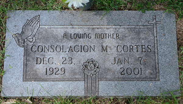 Consolacion M. Cortes, St. George Catholic Church Cemetery