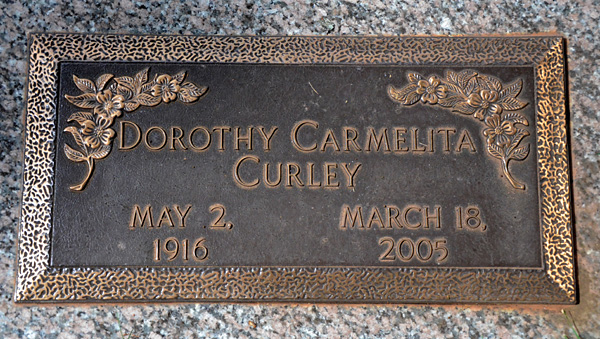 Dorothy Carmelita Curley, St. George Catholic Church Cemetery